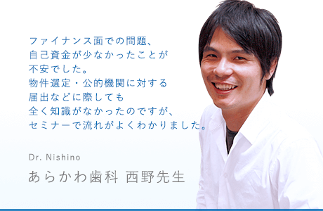 あらかわ歯科：西野先生スマホ画像