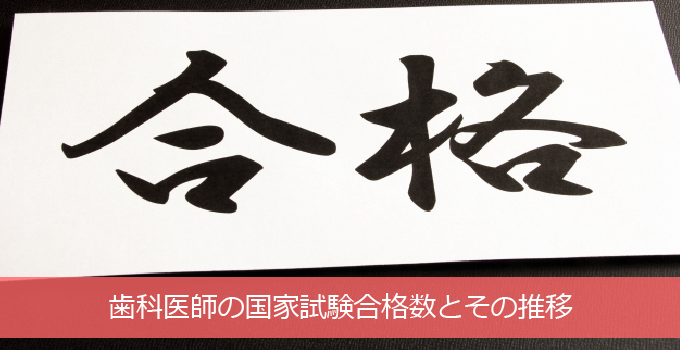 歯科医師の国家試験合格数とその推移